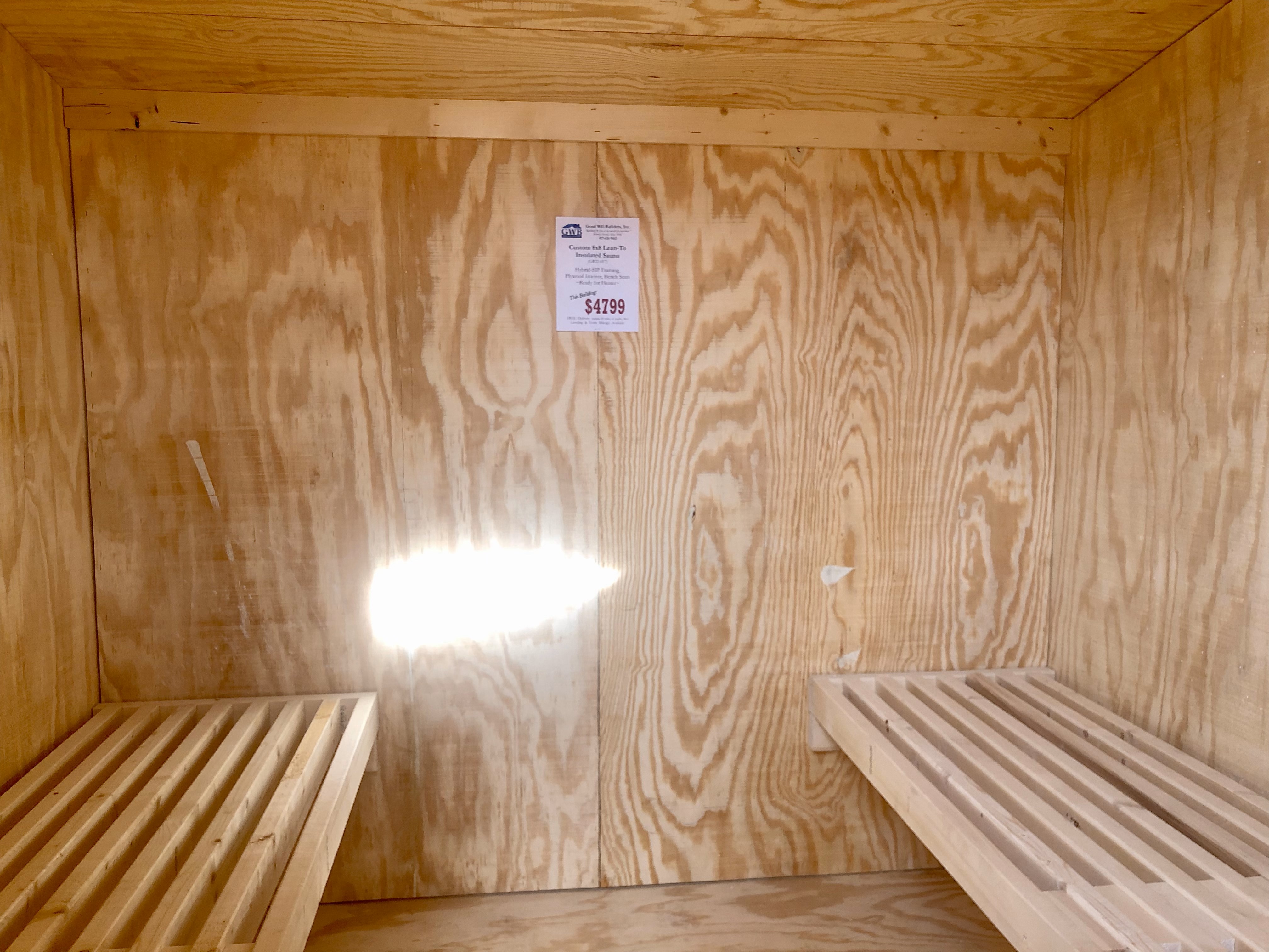 8x8 LeanTo 'Sauna'